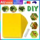 Up to 200 pcs Yellow Sticky papers Insect Trap Catcher Killer Fly Aphids Wasp AU