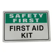 2x Warning Safety Aid Kit First Sign 200x300mm Metal Al Public Work Health