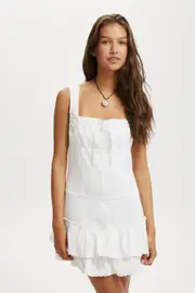 [Cotton On Women] Cotton On Women - Riley Corset Mini Dress - White 14 WHITE