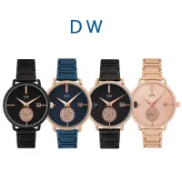 在飛比找momo購物網優惠-【日本DW】D3217 時尚輕薄簡約小秒淑女鋼帶手錶