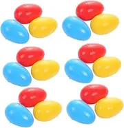 TOYANDONA 50pcs Eggs Egg Cartons Eggs Filled Eggs Egg Hunt Lights Fake Eggs Large Baskets Empty Happy Egg Fillers for Eggs Boxes Plastic