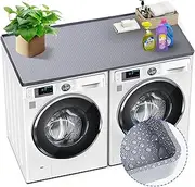 Washer and Dryer Covers for The Top, 51.2"*25.6'' Washer and Dryer Countertop, Silicone Washer and Dryer Top Protector Mat, Non-slip Waterproof Washing Machine Topper for Laundry Room, Kitchen(Gray)