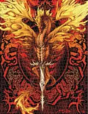 Jigsaw Puzzle Fantasy Mythology Dragonblade Flameblade 500 pieces NEW