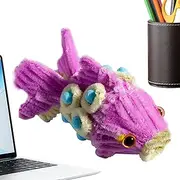 Chenille Pipe Cleaners - Fish Lantern Fuzzy Stick Craft - Colorful New Year Ornament Twisting Stick Set, Spring Festival Toy Fuzzy Stick Craft for Kids