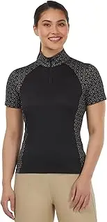 [Kerrits] Women's Tempe Ice Fil Short Sleeve Riding Shirt – Ultra-Lightweight Cooling Equestrian Top, Great for Summer