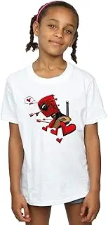 [Absolute Cult] Girls Deadpool Love Arrow Cotton T-Shirt