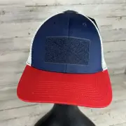 5.11 Flag Bearer Trucker Cap 2.0 Adjustable Snapback Curve Brim Hat Red Blue