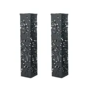 Sekit Black Jungle Steel Solar Towers 2 Pack Small Black
