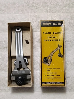 Vintage General No 810 Plane And Chisel Blade Sharpener w/ Original Box