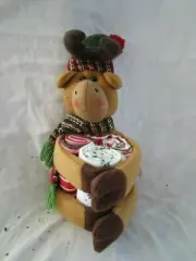 Christmas Plush Reindeer with Three Hand Towels