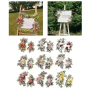 2Pcs Artificial Flower Swag Floral Backdrop Handmade Silk Flowers Wedding Arch