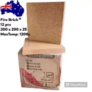 12 PCS Fire Bricks - High Heat Resistant Fireplace & Wood Stove Refractory Brick
