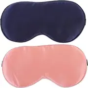 Happyyami 2Pcs Eye Masks Comfortable Light Blocking Sleeping Masks for Adults Double Sided Sleep Eye Masks for Travel and Home Use