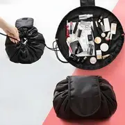 Ribbocco - Travel Drawstring Makeup Pouch (Various Designs) Makeup Pouch - Gray - One Size