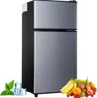 Mini Fridge with Freezer 2.9 Cu.Ft Energy-Saving Quiet 7 Temp Settings Dbl Doors
