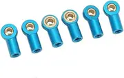 OKJHFD 6pcs aleación de aluminio m3 enlace de enlace de enlace de la barra de la barra de la bola de la bola para 1/10 RC CAR LINK ATE Varilla del extremo Bola Conyador del (Azul)