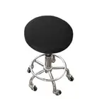 Stretch Round Bar Stool Chair Covers Armless Seat Cushion Slipcover Grey Modern