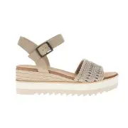 TOMS Diana Metallic Platform Wedge Espadrille Womens Gold Casual Sandals 100219