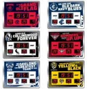 AFL Team Large Glass SCOREBOARD LED Clock Date Time Temp Man Cave Bar Gift