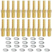 Brass Hose Barb Fitting 1/4" Barb x 3/8" NPT Male 20 Pack