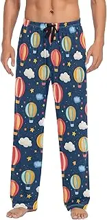 [AIXIWAWA] Mens Pajama Pants-Balloon Cartoon, Soft Sleep Lounge Pajamas Bottoms with Pockets Drawstring S