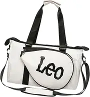 Vaveren Gym Bag Workout Carrier Large Portable Zip for Women and Men Sports Travel Duffel Bag for Airplane Sports Fishing Hunting Gym, White