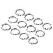 100Pcs 133LB Fishing Split Ring Fishing Swivel Stainless Steel Lures Ring 8.5mm