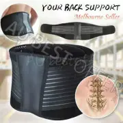 Lumbar Lower Back Support Belt Brace Strap Pain Relief Posture Waist Trimmer AU