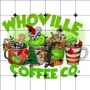 Sublimation Print Christmas Coffee Company Ready to Press Heat Transfer