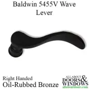Baldwin Wave Lever Brass Door Handle Right Handed