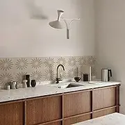 Alwayspon Tile Sticker, Cream White Floral Self Adhesive Stick on Tiles Transfer Sticker for Bathroom Kitchen, Splashback, Peel and Stick Vinyl Floor Wall Tiles Sticker, 10PcsX15cm/6inch