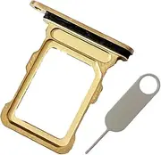 SIM Card Tray Slot Holder Replacement for iPhone 16Pro/16Pro Max -Both Single SIM and Dual SIM Card Versions are Applicable (Desert Titanium)