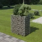 Gabion Raised Bed Galvanised Steel 90x50x100 cm Garden Planter Outdoor Dec 43568