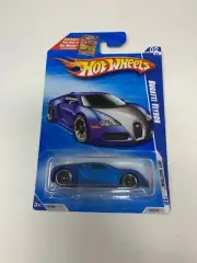 Hot Wheels Bugatti VeyronSatin Blue 02/10 MIP 2010 Walmart Exclusive