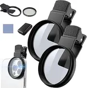 Sightfelt 52mm Clip-0n Cpl Phone Cameralens Filter Kit, Circular Polarizerpolarizing Filter Compatible with Mostcell Phones, for Eliminate Reflections/Restore Colors/Enhance Saturation (2pcs)