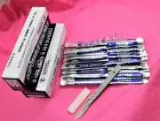 20 DISPOSABLE STERILE SURGICAL SCALPELS #20 WITH PLASTIC HANDLE SURGICAL dental