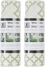Shelf Liner Collection Non-Adhesive Cut to Fit, Cream Lattice, 12x120, 2 Piece