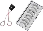Magnetic Eyelashes, Magnetic Eyelash Kit with Applicator, Natural Look, Reusable, No Glue Required(Natural),Natural