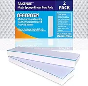 Magic Sponges Eraser Mop Pads,Melamine Sponge Cleaning Pad Mop Refill for Kitchen Bathroom Swimming Pool Boat (12.9x4.72x0.98in)