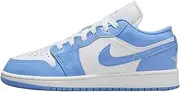[Nike] Air Jordan 1 Low, White/Legend Blue, 5 Big Kid