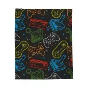 Retro Gamer Velveteen Plush Blanket, Cozy Gaming Throw, Game Room Decor, Gift
