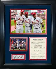 Framed Albert Pujols, Yadier Molina & Adam Wainwright St. Louis Cardinals Big 3 Facsimile Laser Engraved Signature Auto Baseball 11"x14"Photo Sig Collage