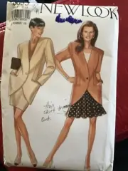 Angle Blazer Pleated Skirt Dress New Look Pattern 6655 Size 8 - 18 UNCUT