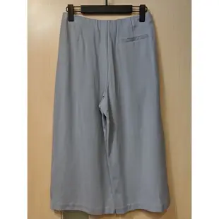 專櫃Giordano ladies簡約質感藍色高腰長褲寬褲