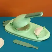 2 In 1 Dumpling Maker, Kitchen Dumpling Making Tool, Manual Mould, Baking Pastry Manual Artifact for Pressing Dumpling Skin Wrapper Mould (Green)