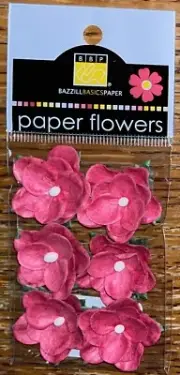 BBP Bazzill Basic Paper Flowers Primula Lava Wayfarer Card Makin Scrapbook Prima
