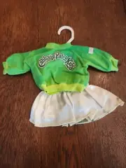 Cabbage Patch Doll 3- Piece Green/White Cheerleader Outfit
