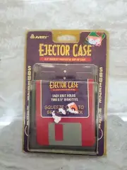 Avery 3.5" Disk Ejector Pop-Up Case Squeeze Open NOS Holds 2 Diskettes 2 Cases