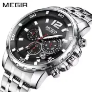 MEGIR Luxury Business Wrist Wristwatch Men Brand Stainless