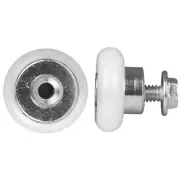 Rolltrak 19mm Acetal Convex Roller With Threaded Stud 8kg Load Rate White